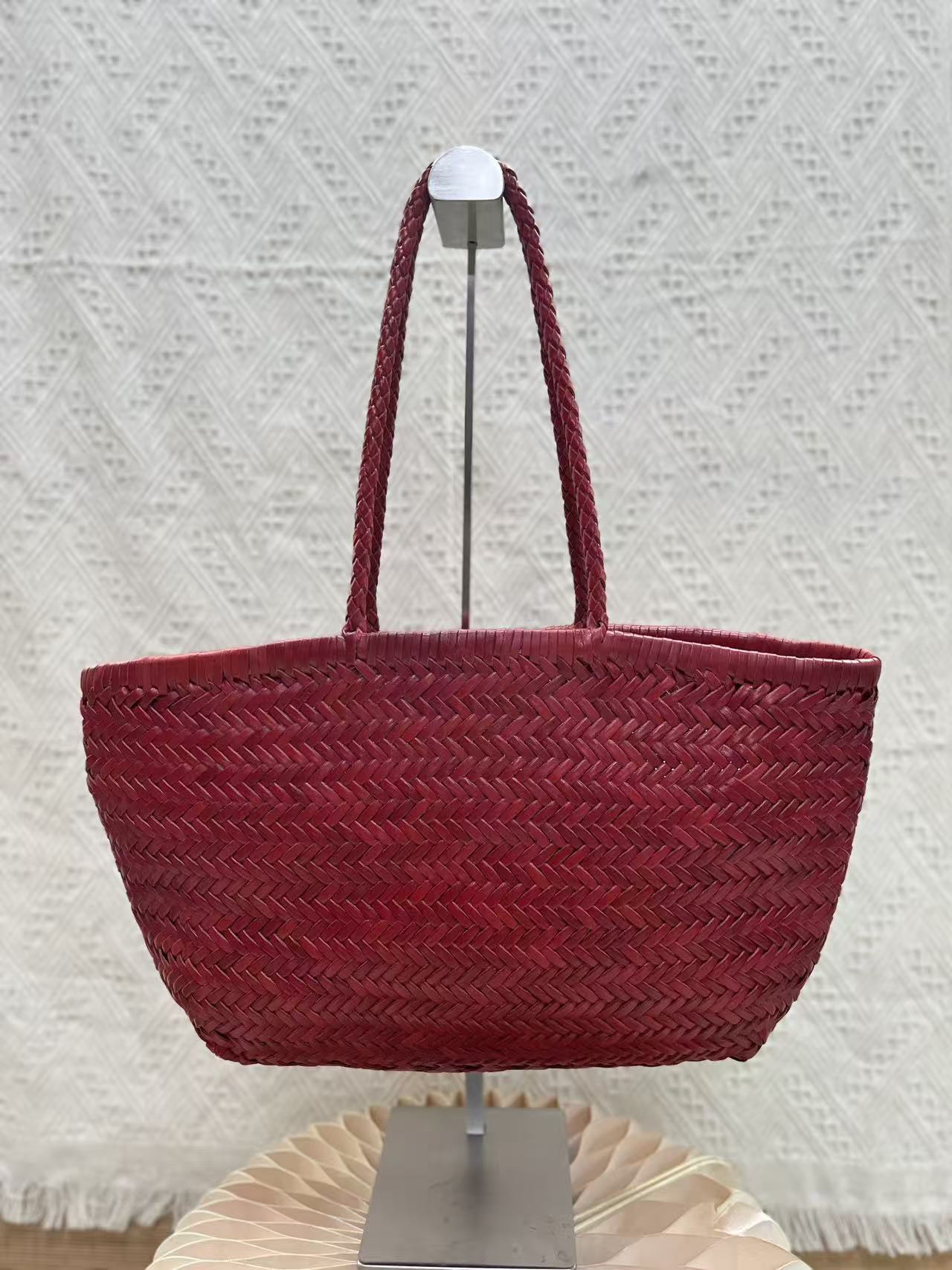 Genuine Leather French Food Basket Layer Women's Handbag