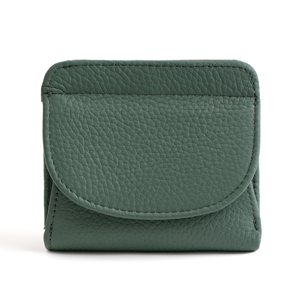 Women's Genuine Leather Cowhide Multiple Slots Niche Ladies Wallet