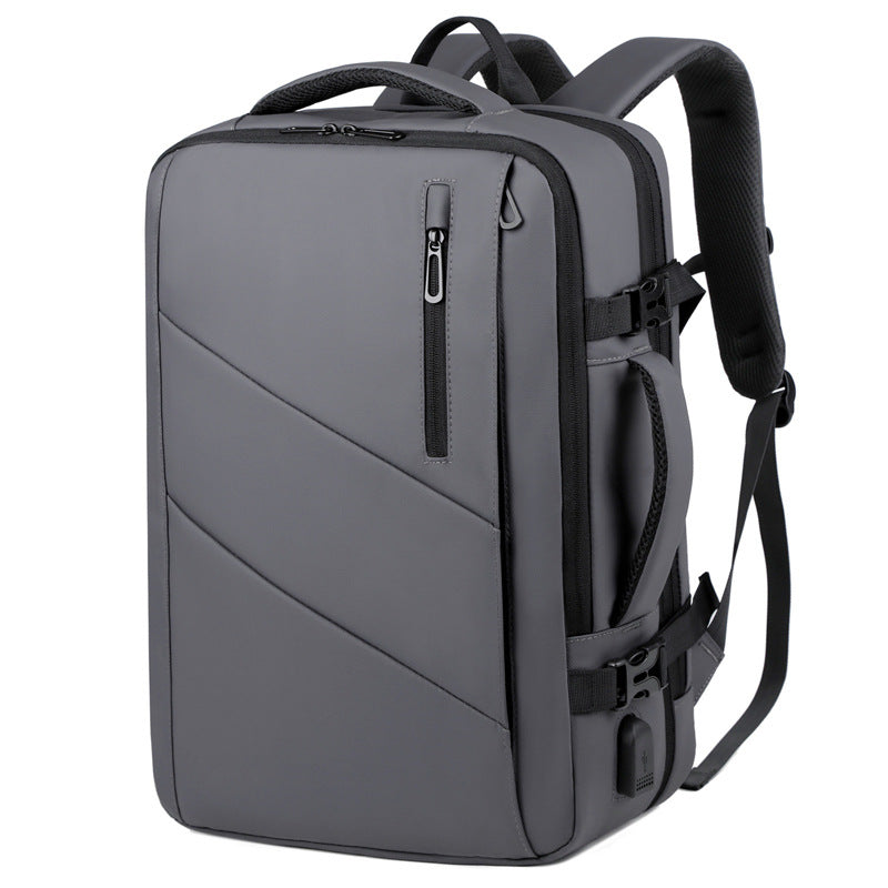 Men's Large Capacity Waterproof College Computer Expandable Business Backpack