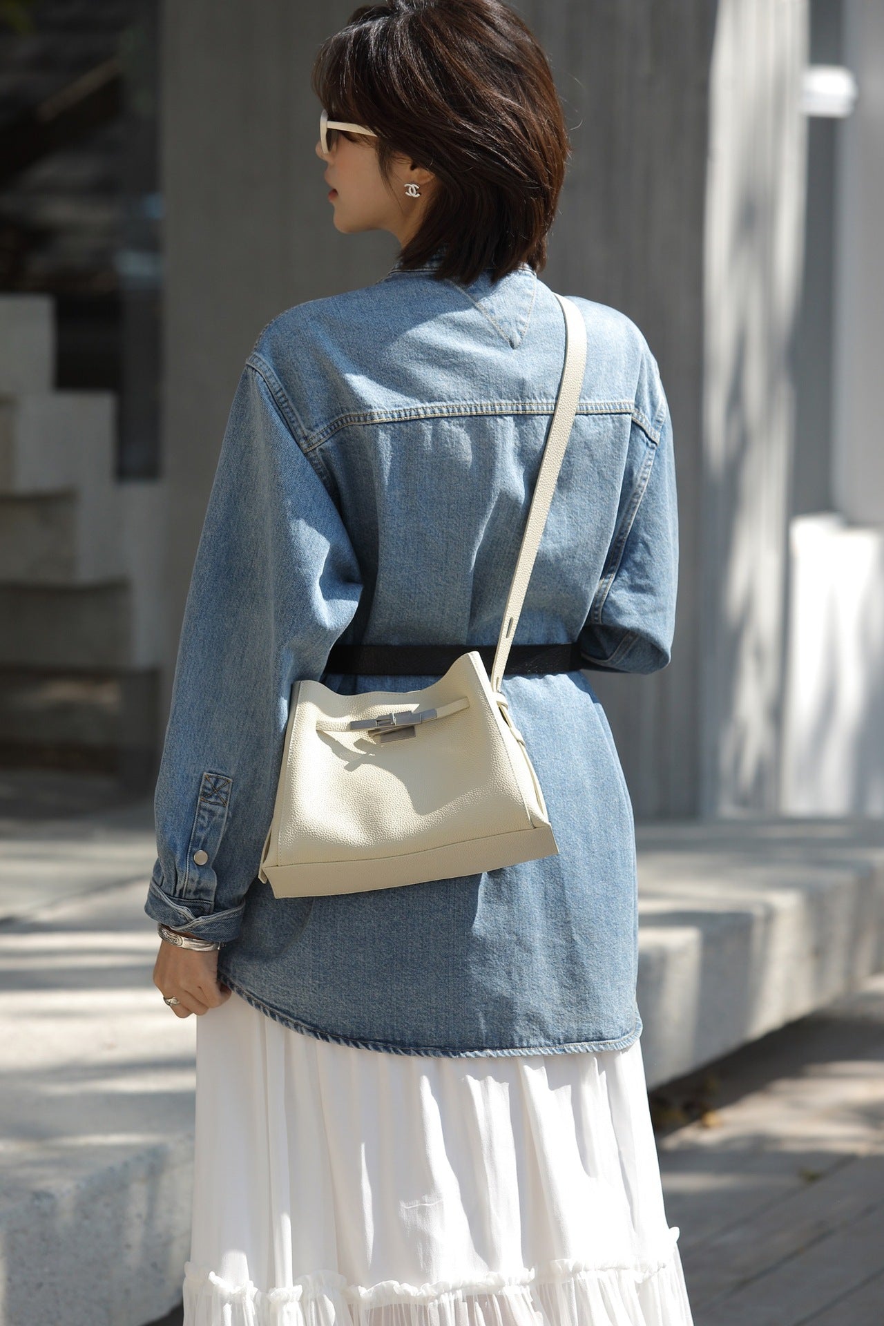 First Layer Cowhide Twist Korean Genuine Leather Underarm Shoulder Bags