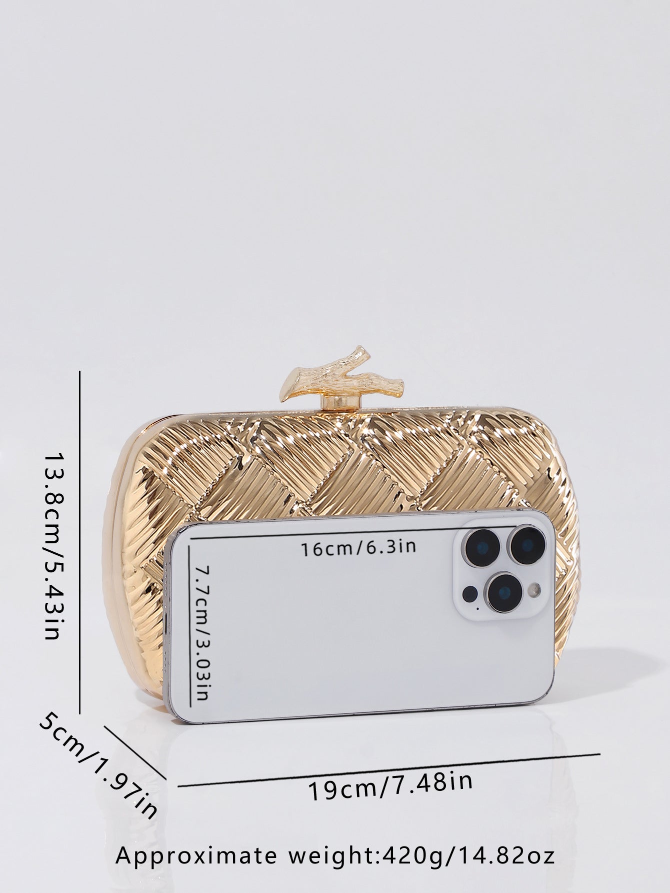 Woven Box Clutch Trendy Wear Banquet Party Dress Bags