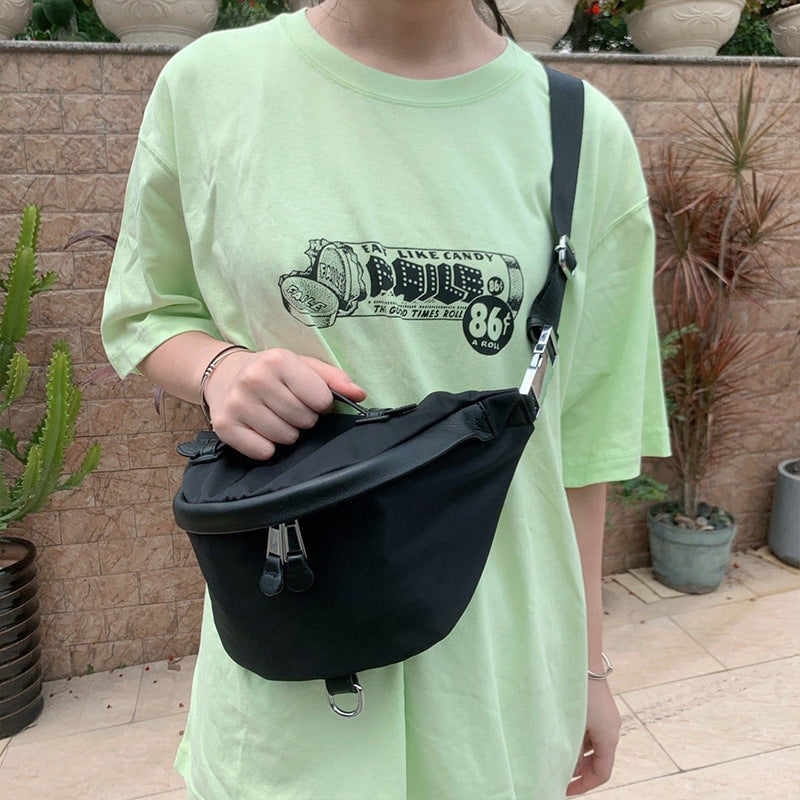 Stylish Women's Oxford Cloth Nylon Leather Women's Chest Bag, Fanny Pack