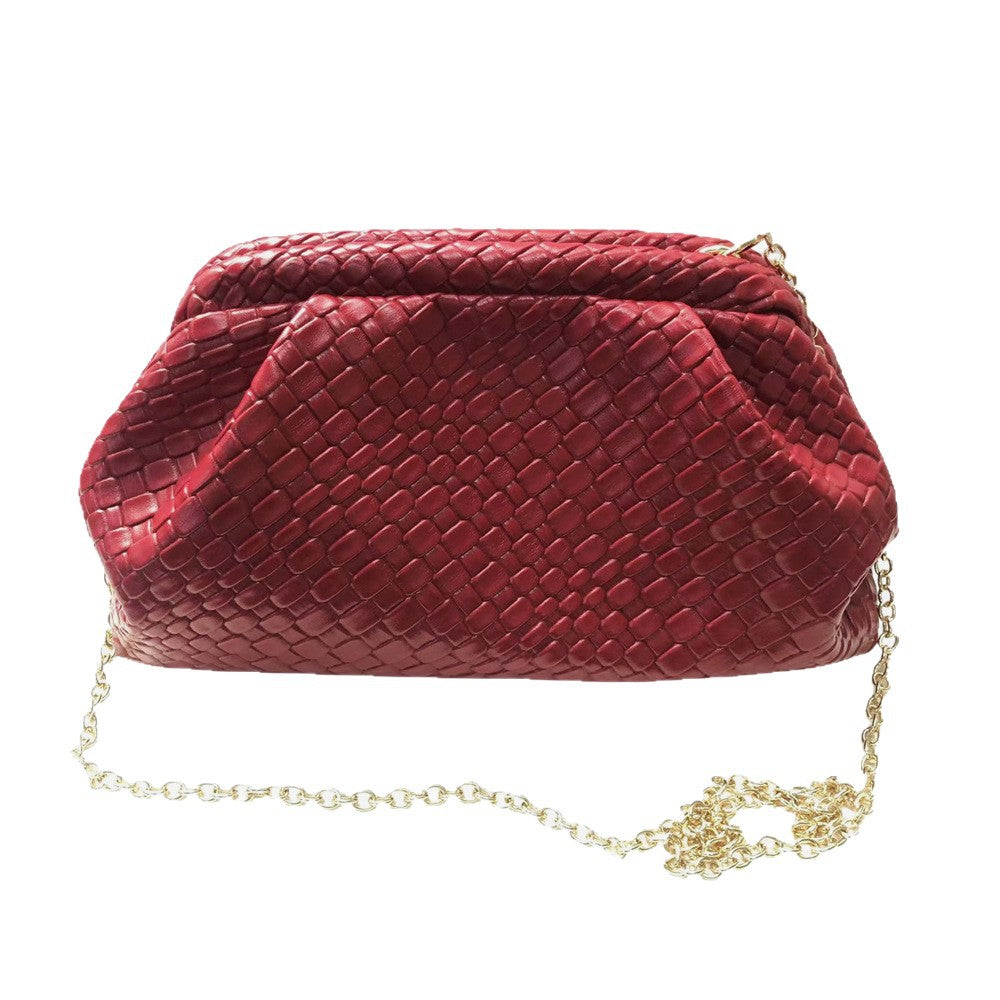 Large Capacity Woven Clutch Simple Elegant Business Commuter Shoulder Bags