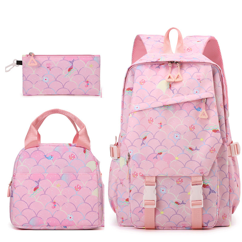 Printed For Primary Three-piece Set Simple Marbling Women's Shoulder Bag