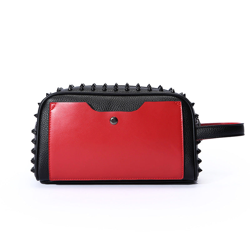 Men's Fashion Locomotive Style Rivet High-grade Out Wash Bags