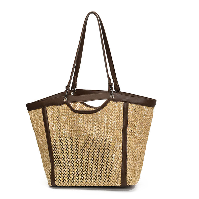 Women's Large Capacity Straw Idle Style Portable Bags