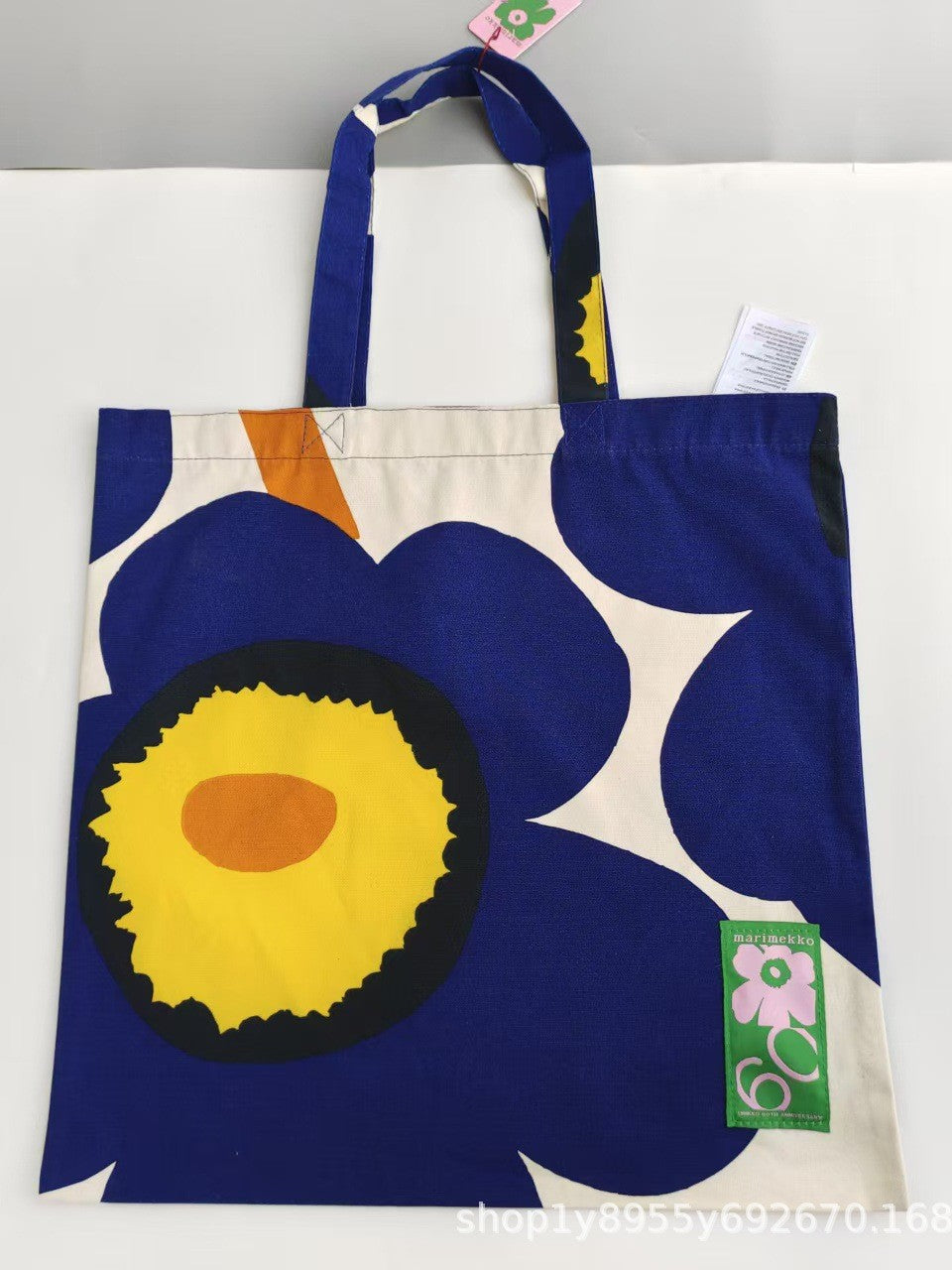 Finland Flower Cotton Canvas Large Capacity Portable Bags