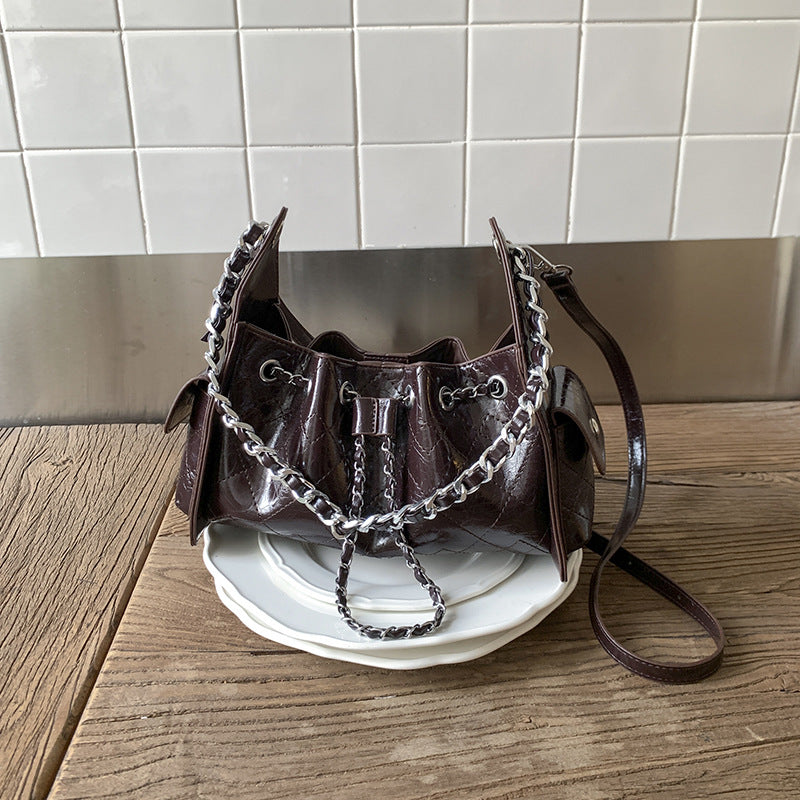 Popular Chain Drawstring Niche Female Summer Women's Shoulder Bag