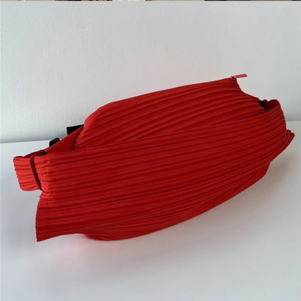 Female Stylish Trendy Leisure Style Pleated Women's Chest Bag, Fanny Pack