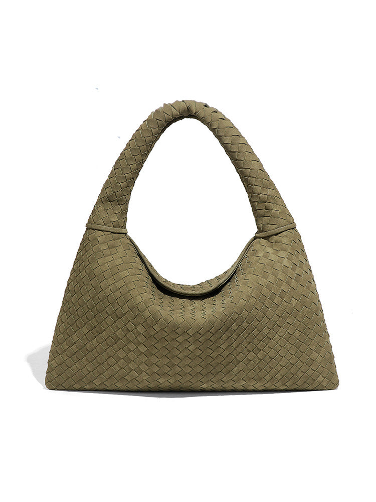 Capacity Woven Croissant Simple Versatile Korean Single Underarm Tote Bags
