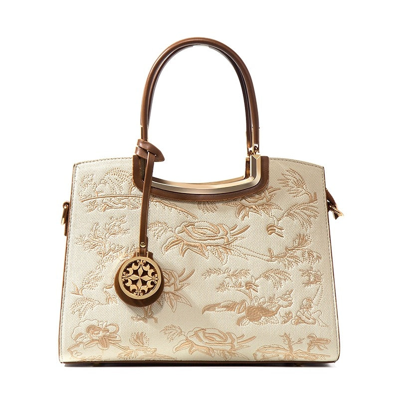 Women's High-grade Fashion Embroidered Large Capacity Mom Shoulder Bags