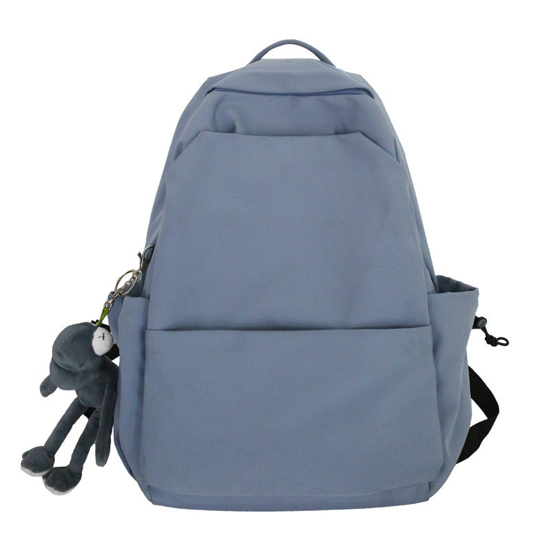 Men's Mori Style Large Capacity Solid Color Trendy Korean College Student Schoolbag