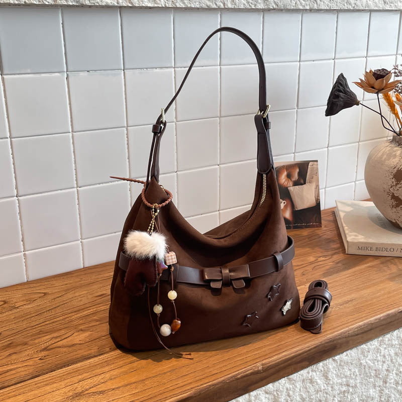 Women's Large Capacity Soft Fog Retro Women's Shoulder Bag