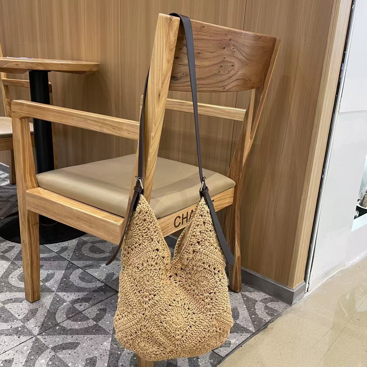 Women's Artistic Woven Leather Strap Mori Seaside Bags