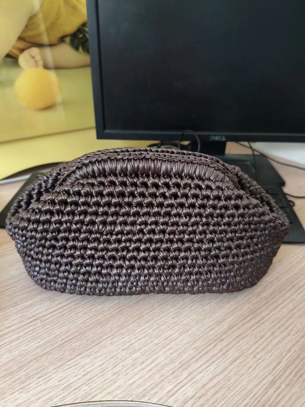 Women's Handmade Finished Imitation Leather Matt Color Hand-woven Women's Clutch