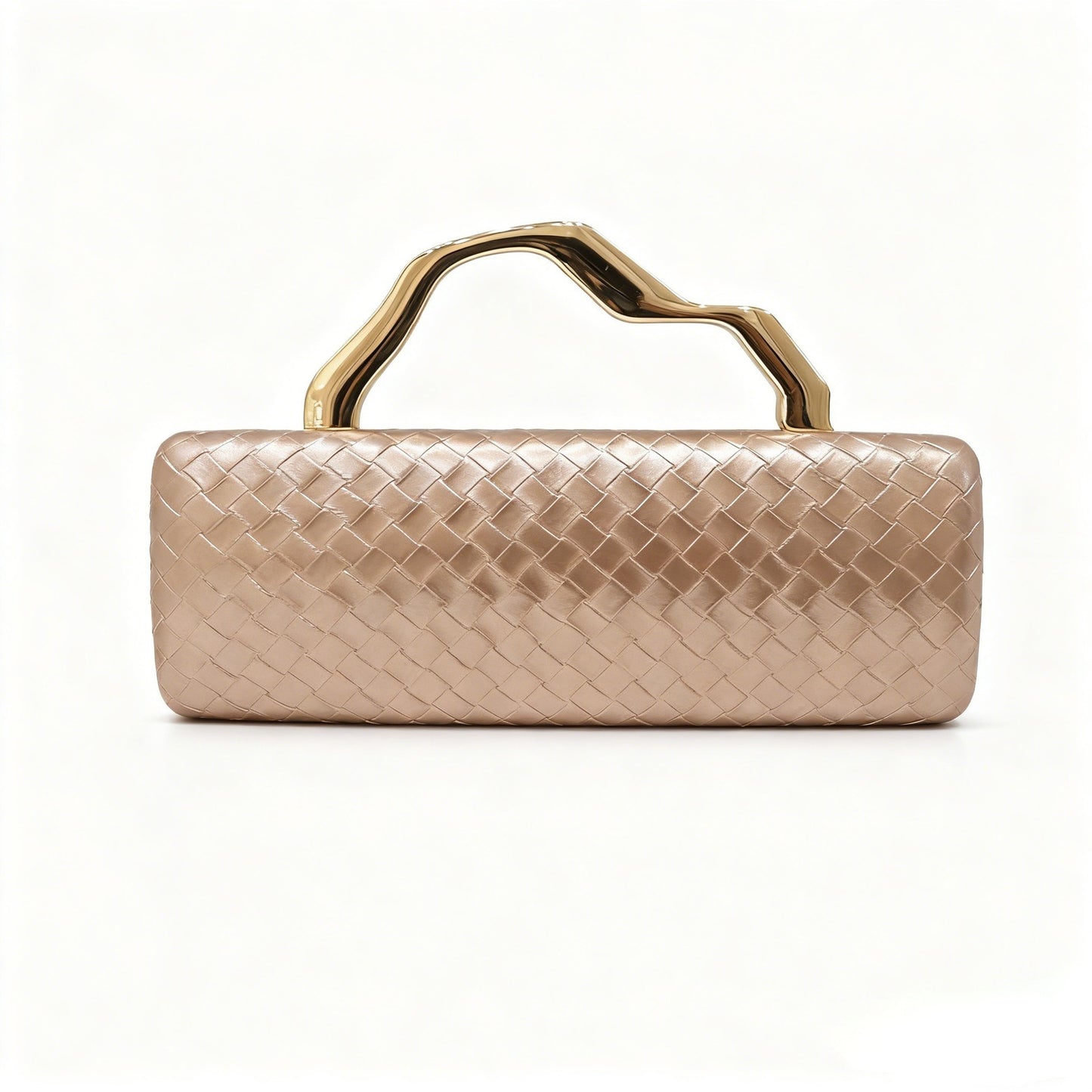 Gold Woven Clutch Affordable Luxury Fashion Women's Handbag