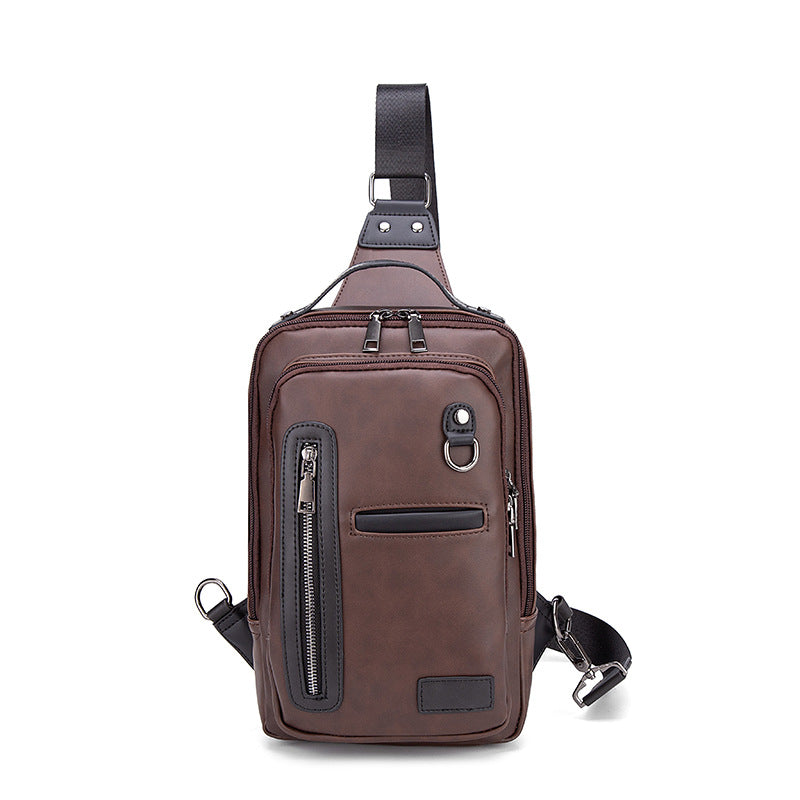 Stylish Men's Fashion Crazy Horse Leather Men's Shoulder Bags