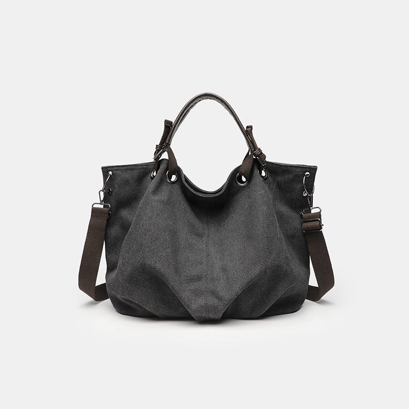 Women's Commuter Lazy Style Large Capacity Canvas Tote Bag