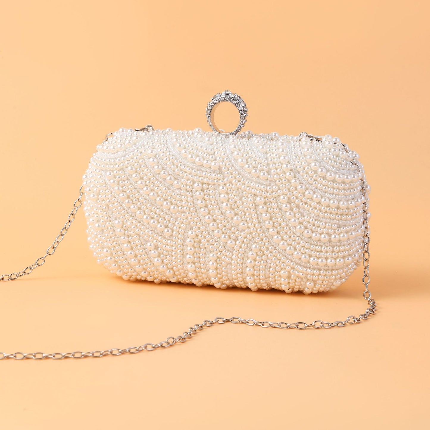 Double-sided Pearl Artistic French Style Scale Shape Banquet Micro Setting Bags
