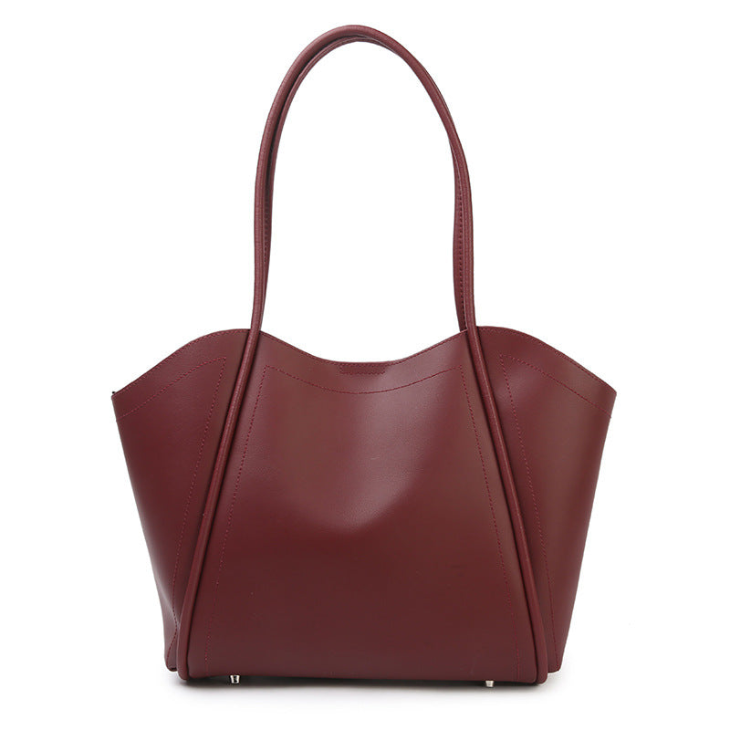 Women's Large Capacity Totes Niche Cowhide Wings Style Women's Shoulder Bag