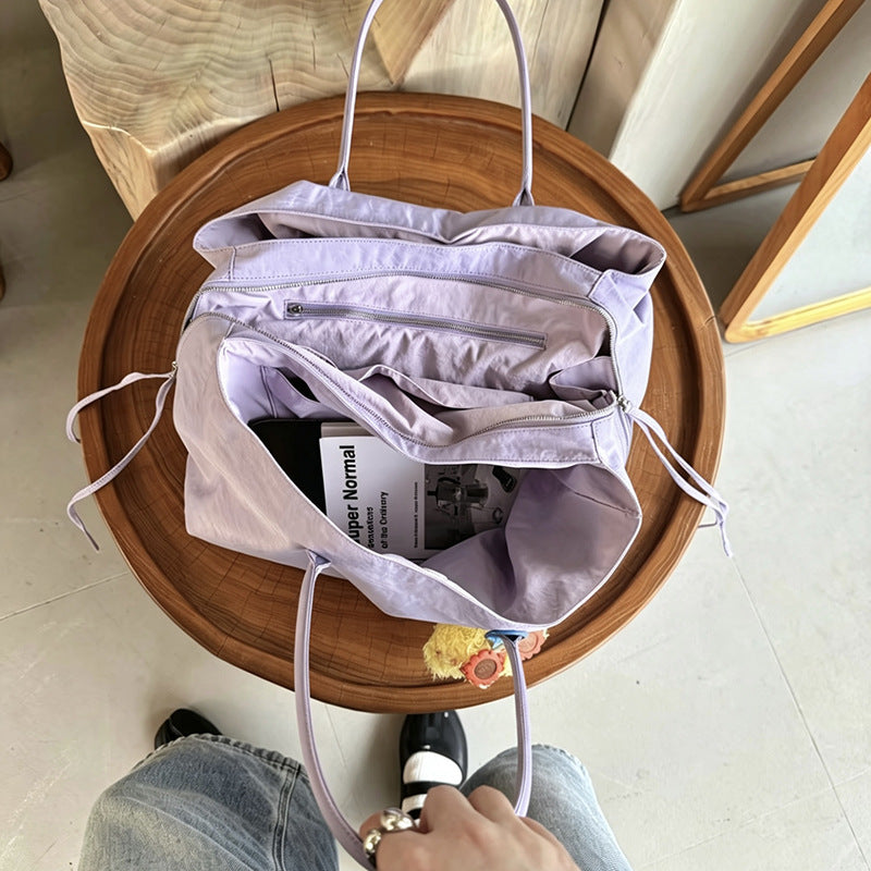 Lightweight Loose Feeling Leisure Commute Large Capacity Canvas Shoulder Bags