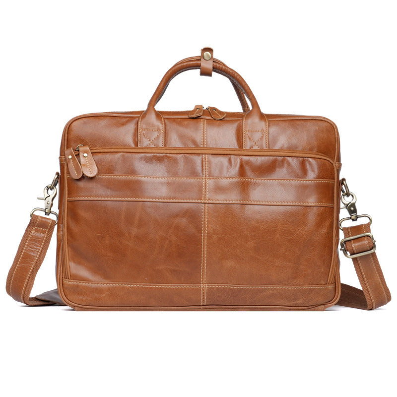 Men's Business Computer Large Capacity Practical Genuine Leather High Men's Tote