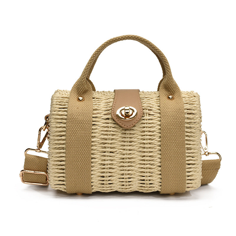Women's Box Vacation Style Straw Simple Fashion Women's Shoulder Bag