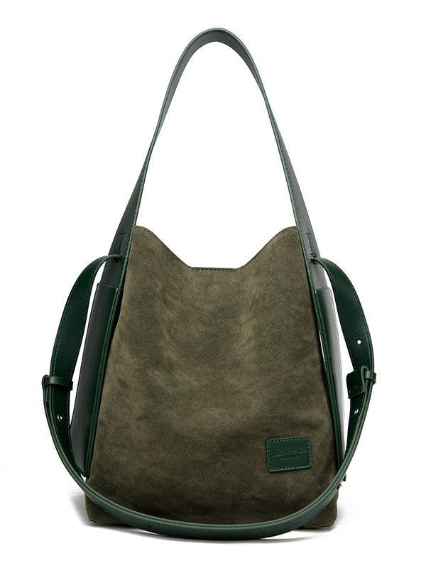 Women's Retro Textured Fashion Big Frosted Large Tote Bags