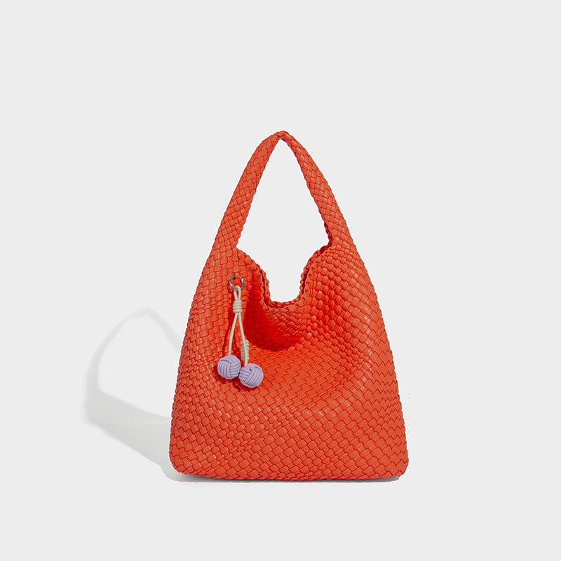 Women's Commuter Large Capacity Fashion Combination Handmade Woven Women's Shoulder Bag