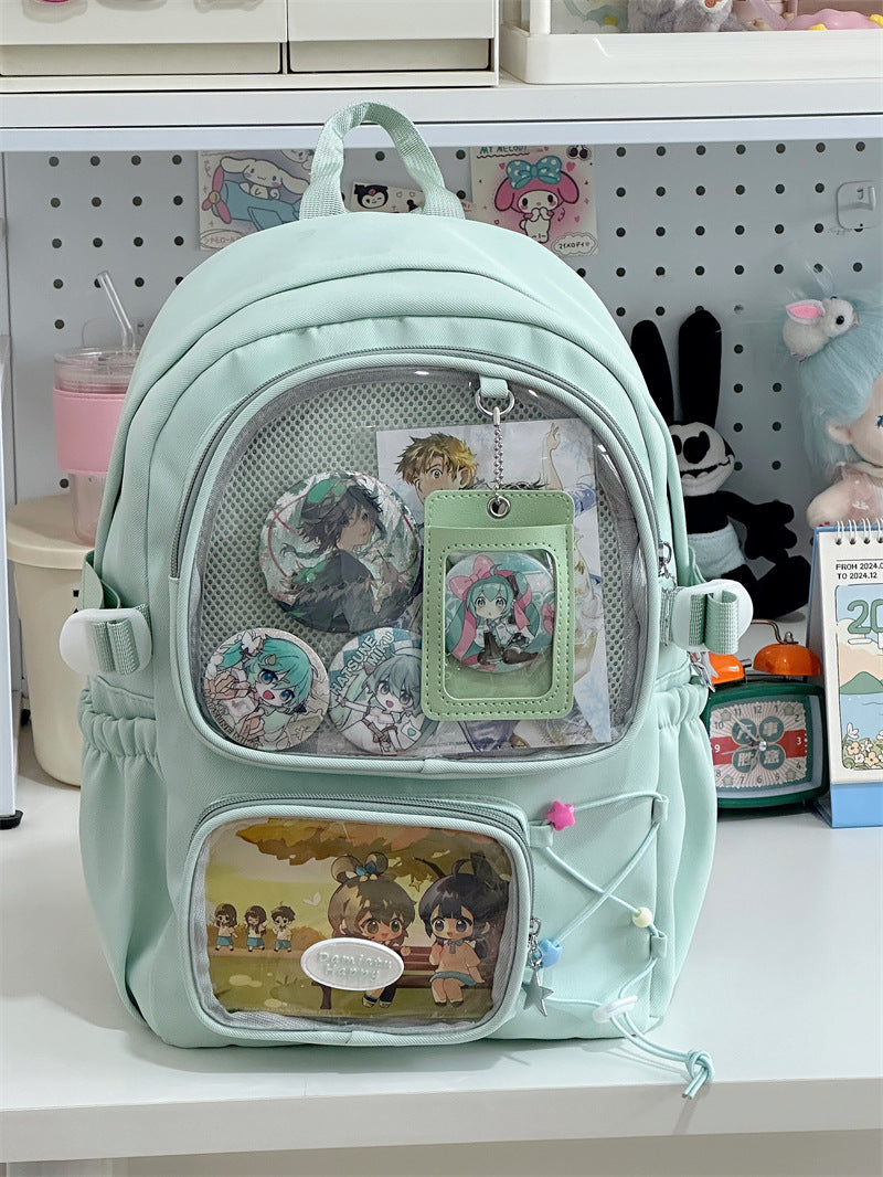 Women's Korean Style Versatile Good-looking Junior High Large Backpacks