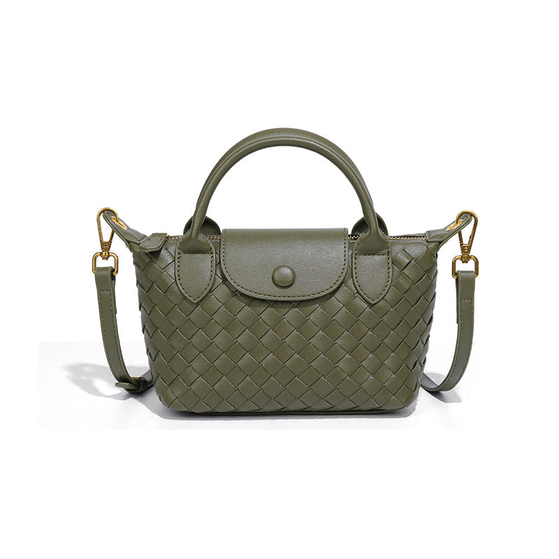Women's Woven Dumpling Fashion Trendy Flap Underarm Bag