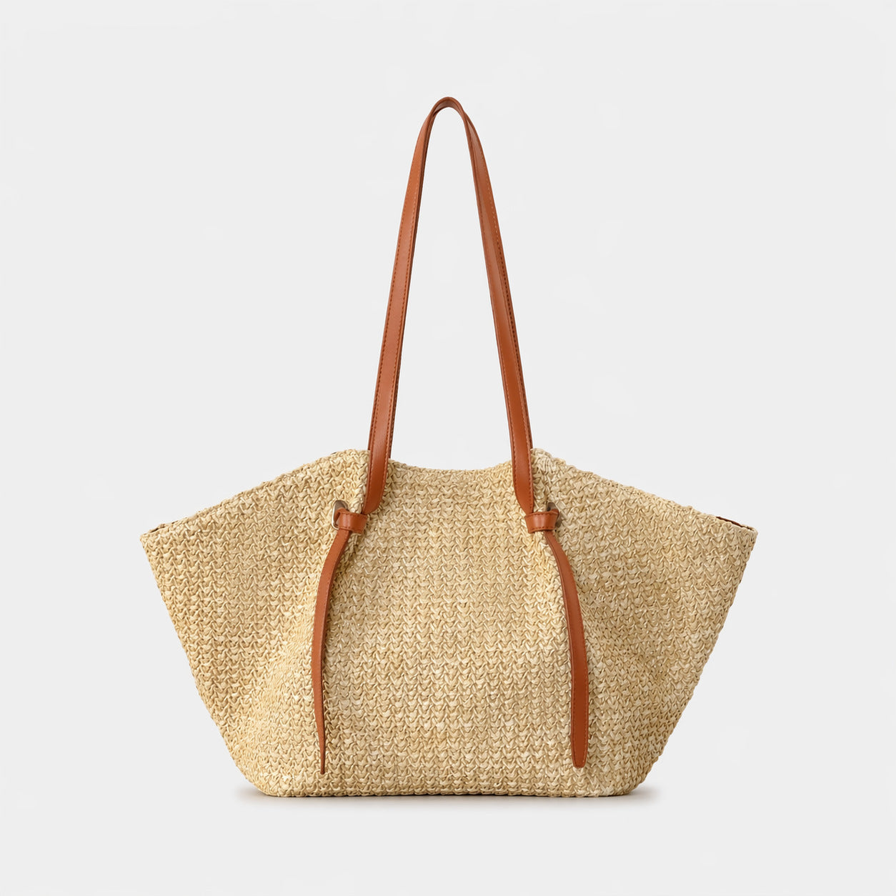 Large Capacity Vegetable Basket Straw Woven Seaside Women's Shoulder Bag