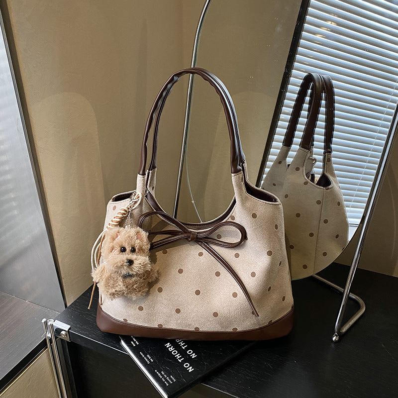 Women's Retro Autumn Korean Fashion Polka Dot Women's Shoulder Bag