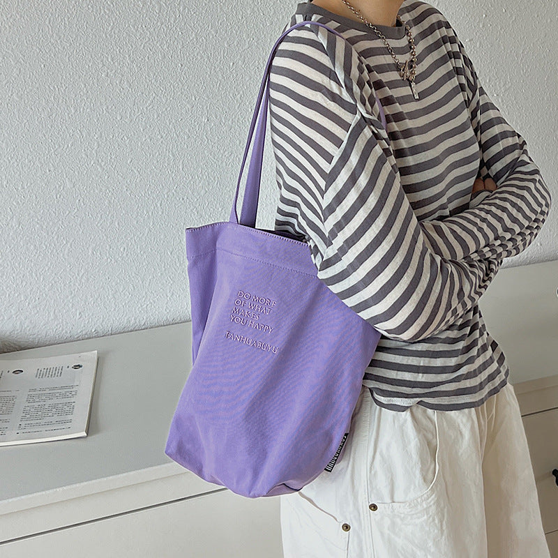 Style Simple Commuter Canvas Female Artistic Light Bags