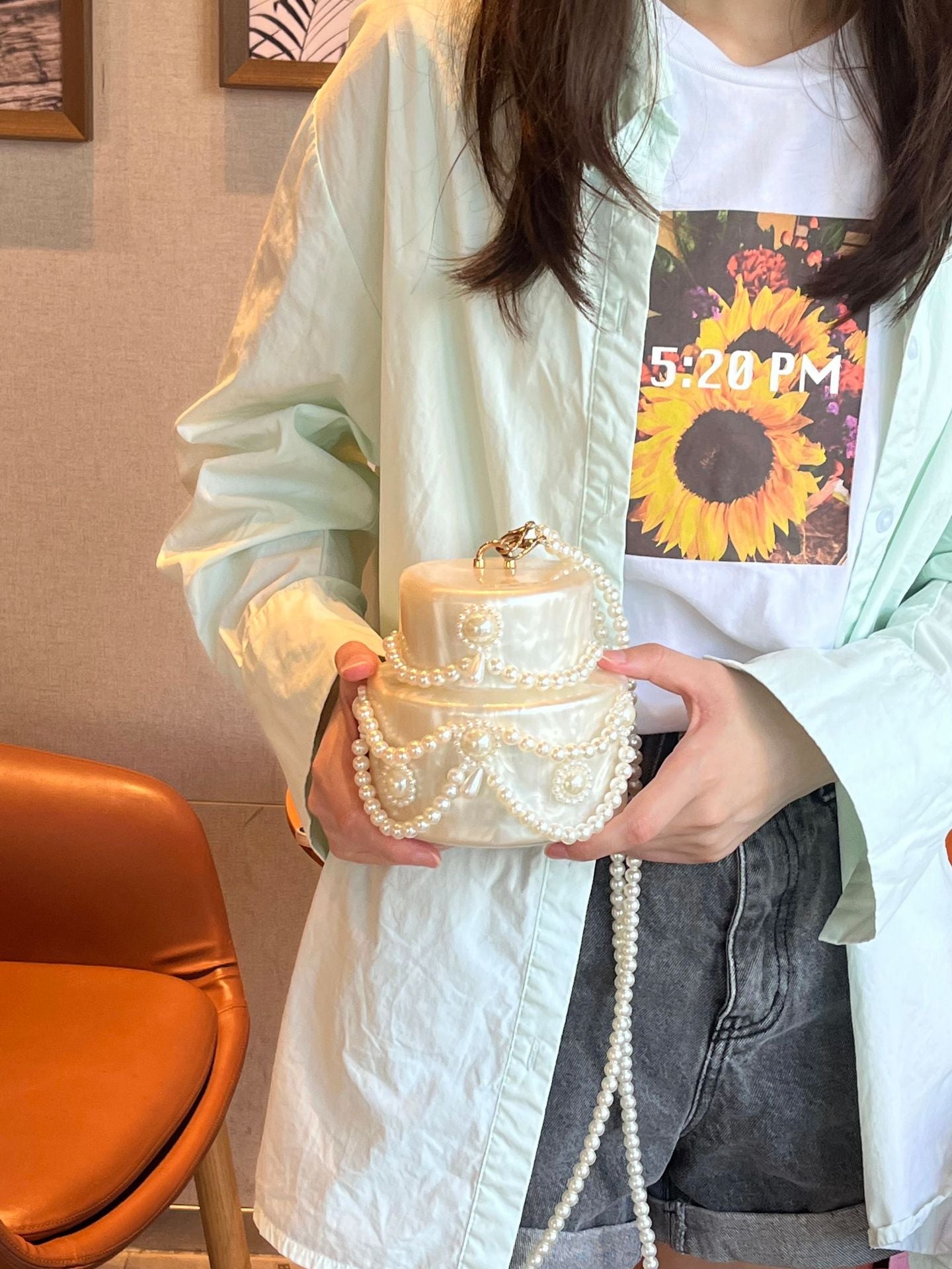 Women's Shell Acrylic Fashion Wedding Dinner Clutch Women's Messenger Bag