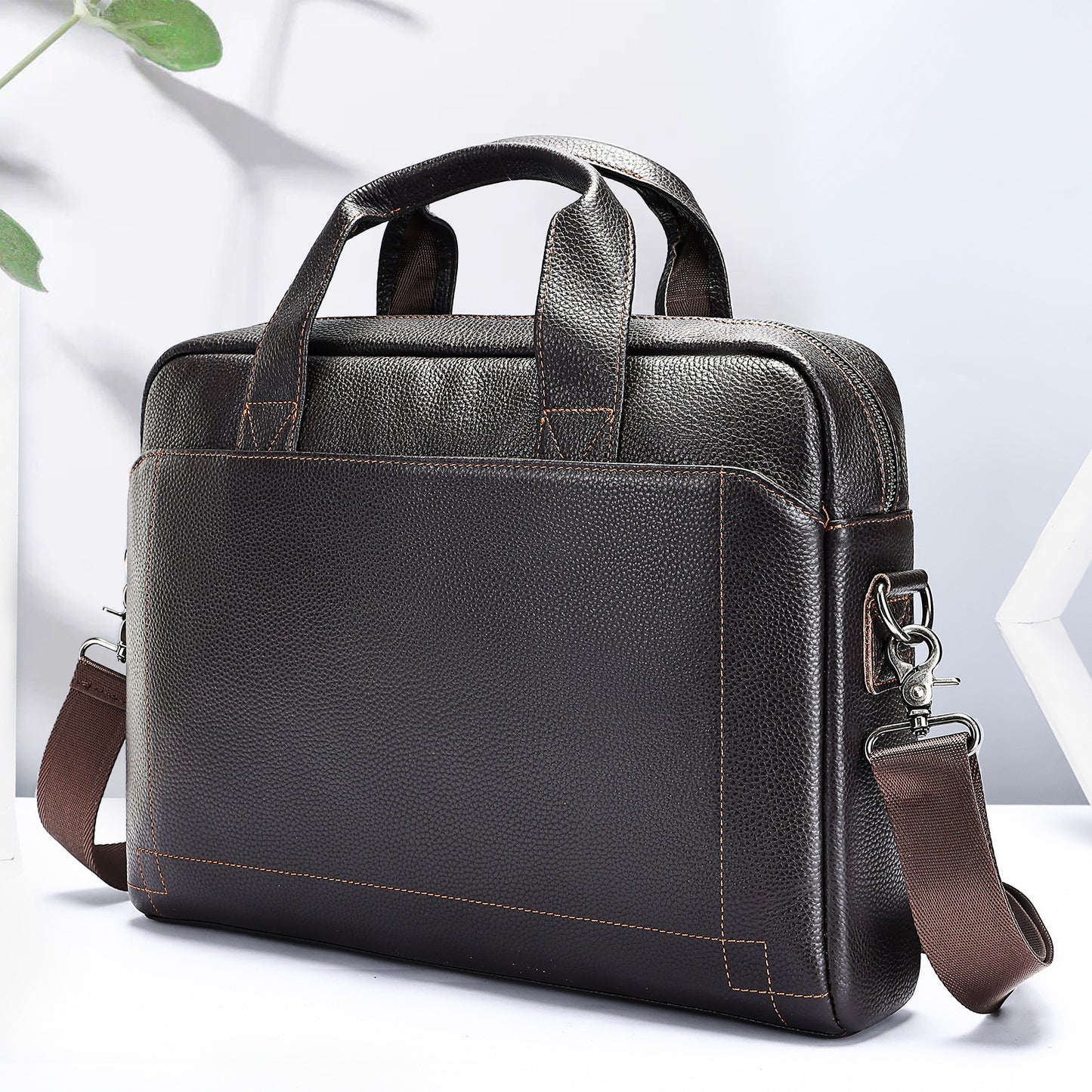 Men's First Layer Cowhide Leather Portfolio Men's Handbags