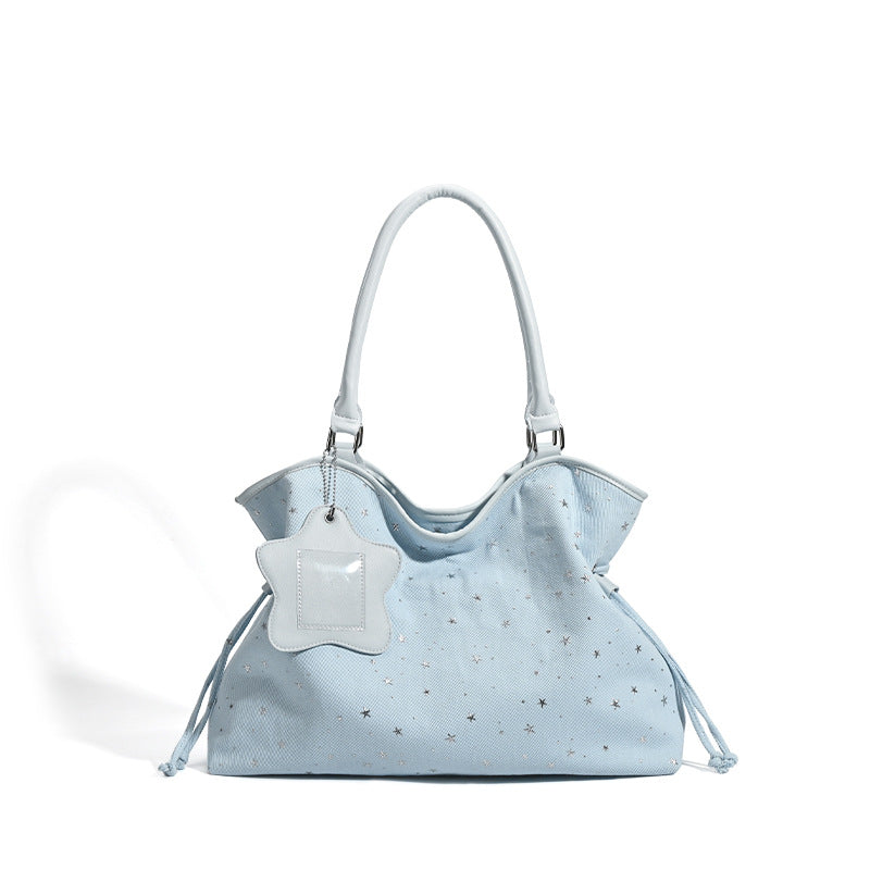 Women's Fashion Commuter Large Capacity Totes Polka Dot Bow Underarm Bags
