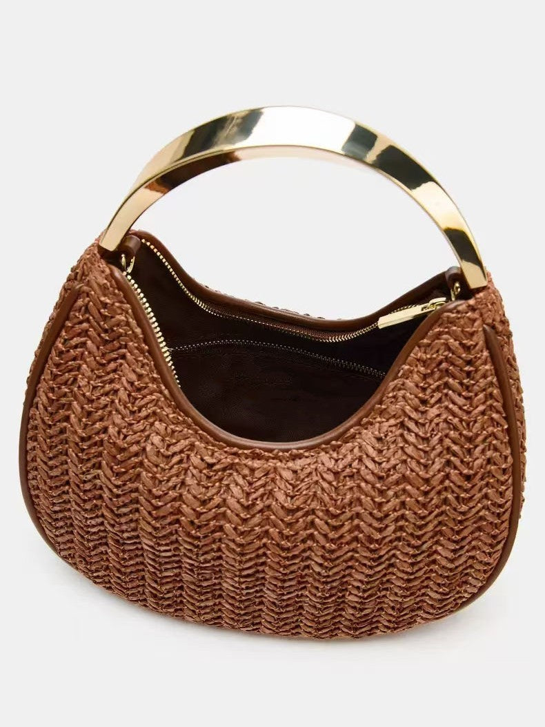 Cool Women's Metal Detail Mini Woven Women's Messenger Bag