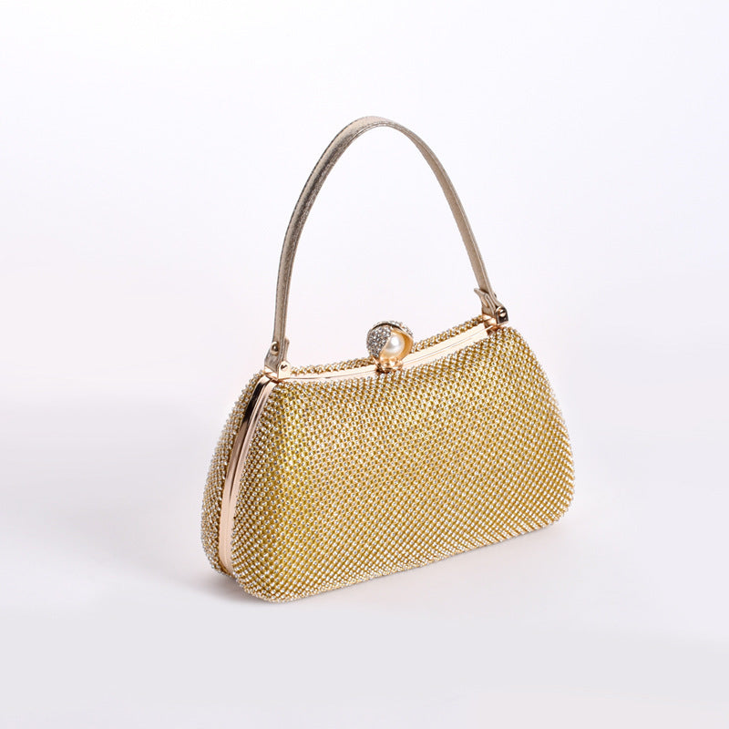 Women's Rhinestone Banquet Fashion Chain Change Packet Bags
