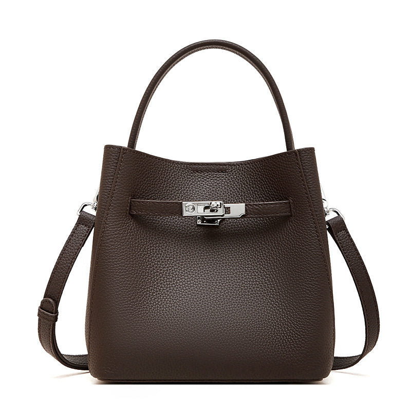 Women's Genuine Leather Vegetable Basket First Layer Women's Handbag