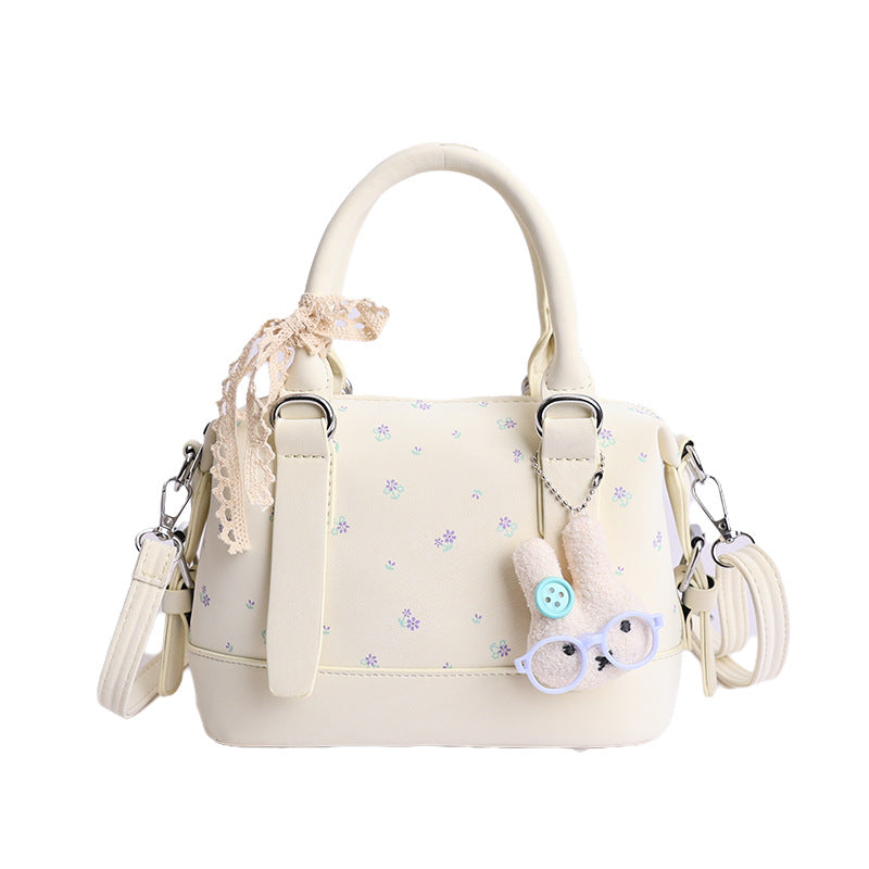 Women's Sweet Floral Boston Versatile Fashion Commuter Cute Bags