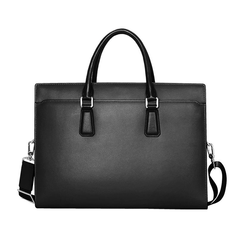 Men's Leather Password Computer First Layer Cowhide Handbags