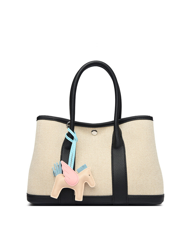 Women's Exquisite Portable Garden With Pony Pendant Large Capacity Western Women's Messenger Bag