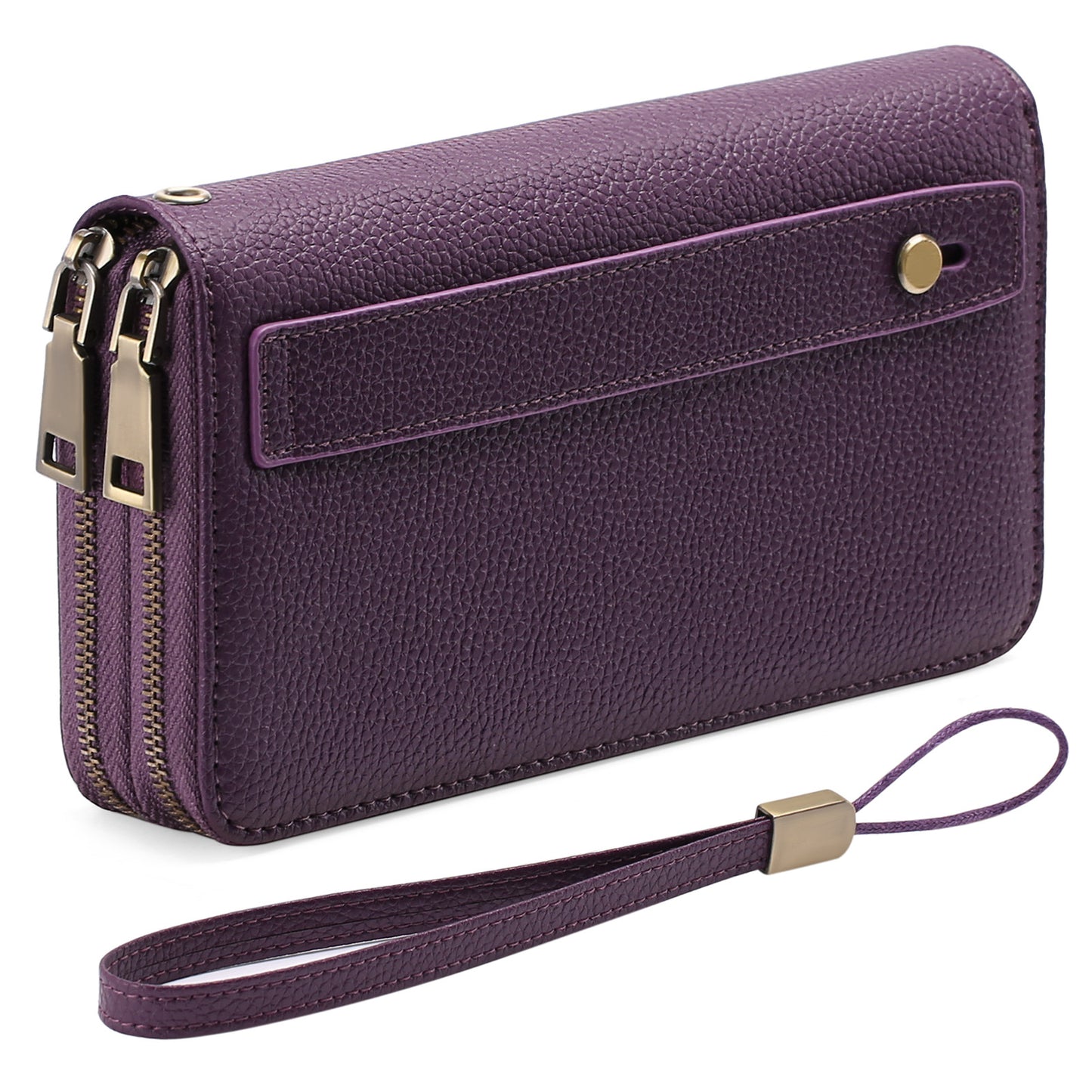 Women's Double Zip Clutch Large Capacity Soft Ladies Wallet