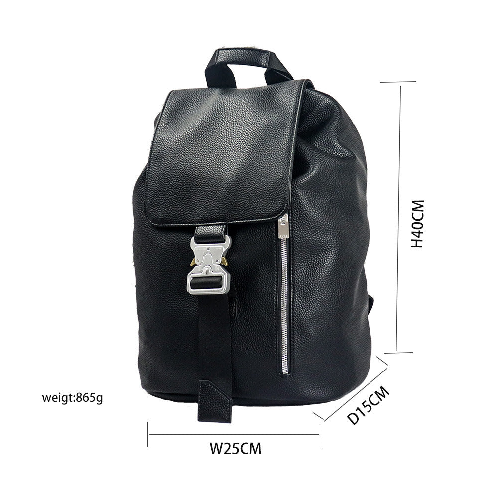 Women's & Men's Upgrade Black Nylon Function Couple Fashion Leisure Backpack