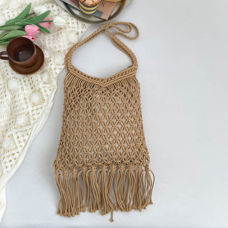 Style Woven Large Capacity Straw Burst Seaside Vacation Beach Shoulder Bags