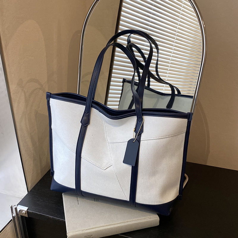 Women's Large Capacity Spring Retro Fashion Contrast Women's Shoulder Bag