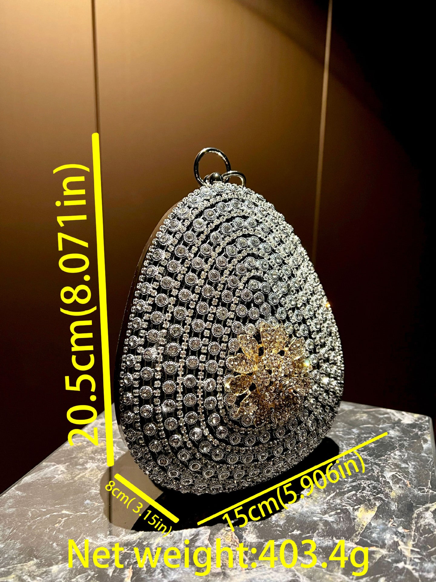 Beautiful Banquet Diamond Clutch Rhinestone Shiny Dinner Bag