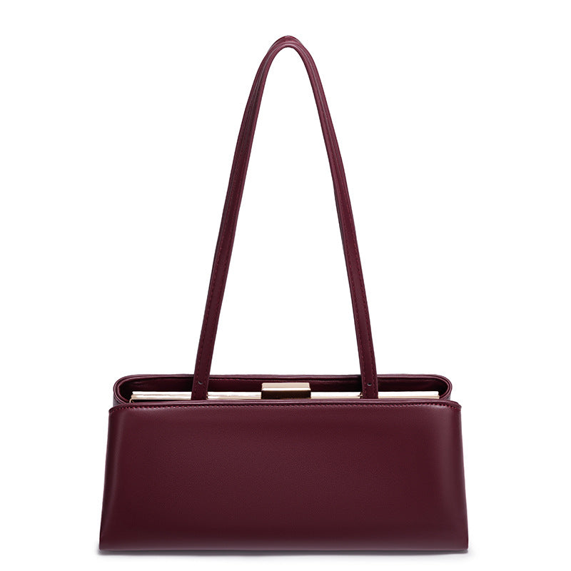 Mild Luxury Retro Textured Niche Saddle Underarm Women's Shoulder Bag