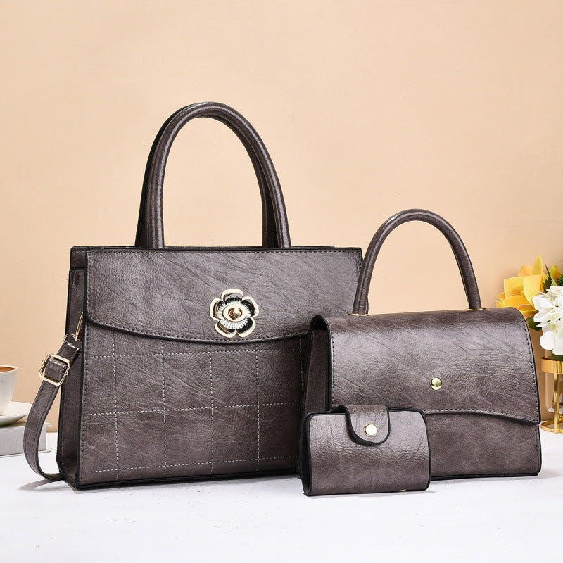 Casual Graceful Popular Women's Textured Three-piece Handbags
